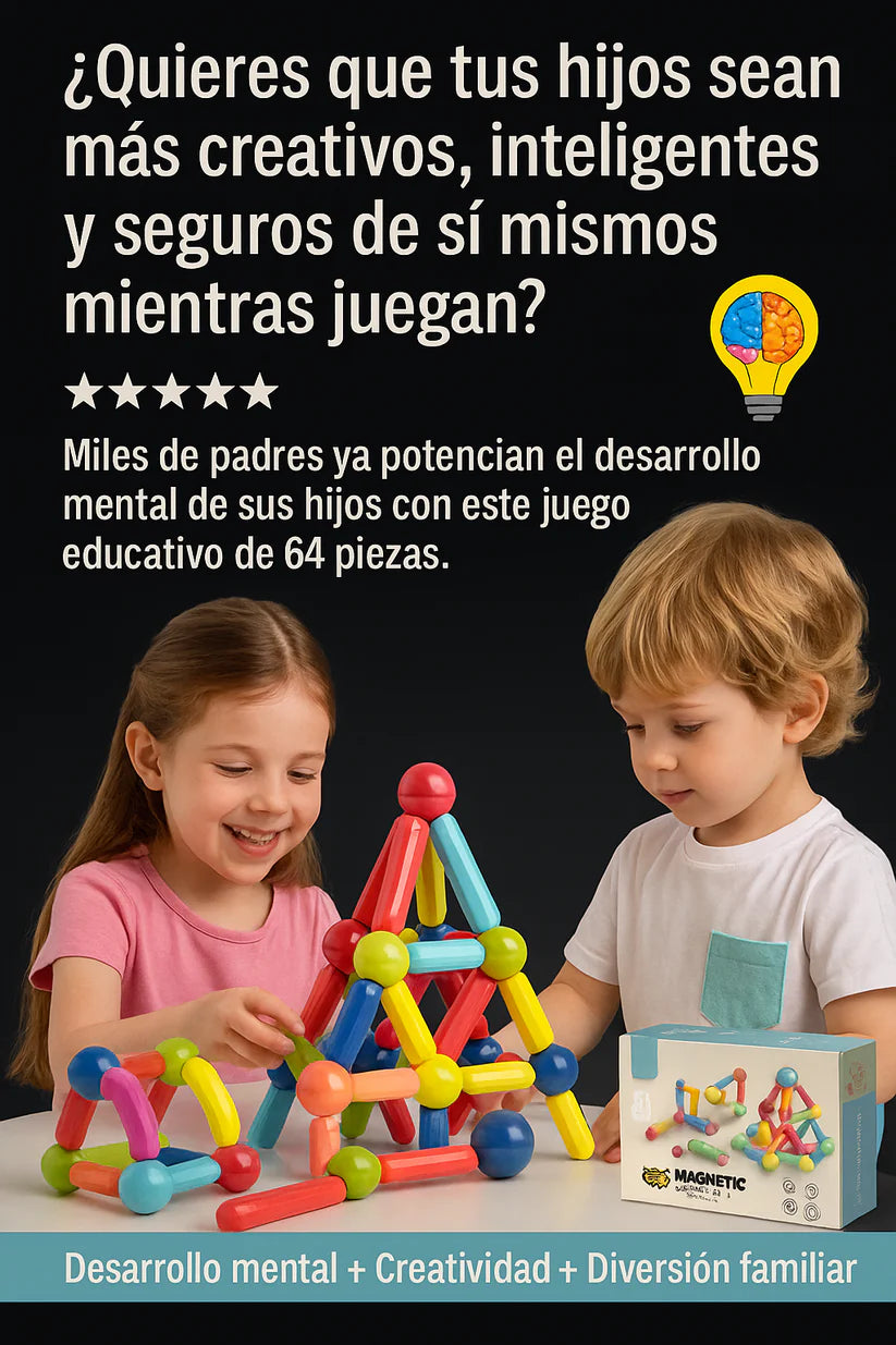Bloques Magnéticos Premium 64 Piezas