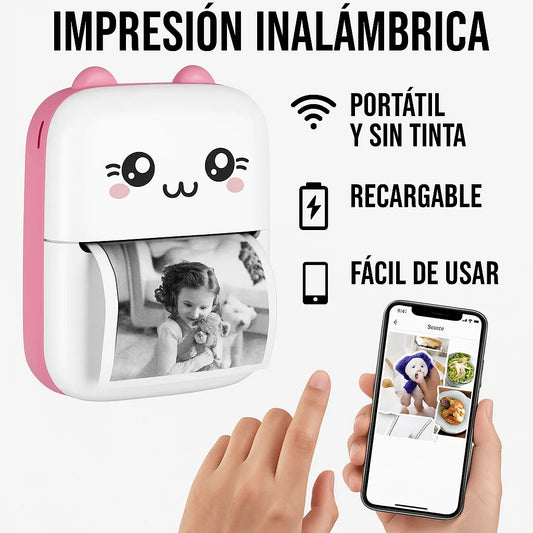 🖨MINI IMPRESORA + 6 Rollos GRATIS (NO Adhesivo)