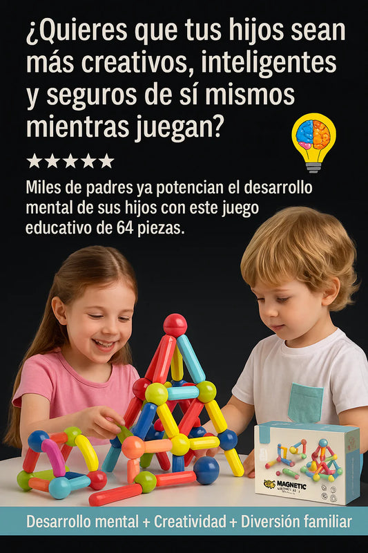 Bloques Magnéticos Premium 64 Piezas